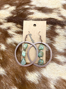 Hooped Turquoise Earrings