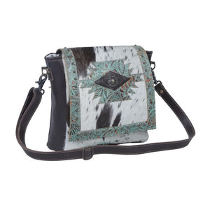 Teal & Conceal Carry Cowhide Bag