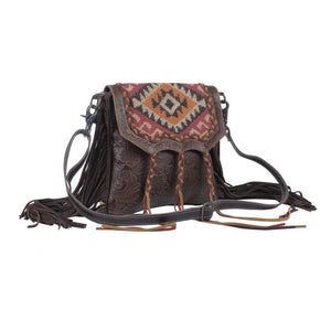 Aztec Genuine Leather Fringe Bag
