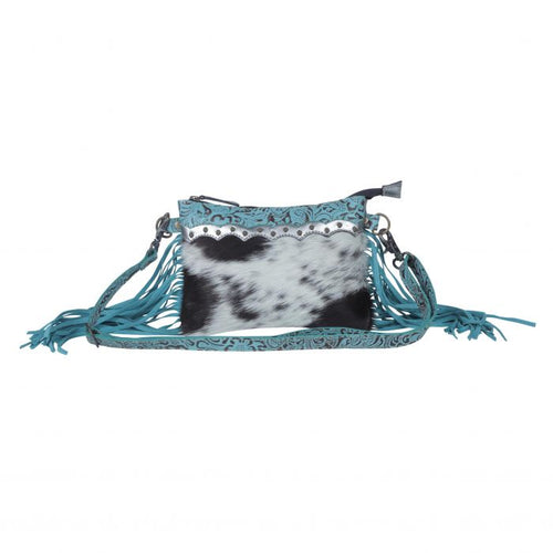 Vegas Stunna Cowhide Mini Indigo Bag