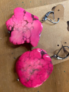 Pink Rock Earrings