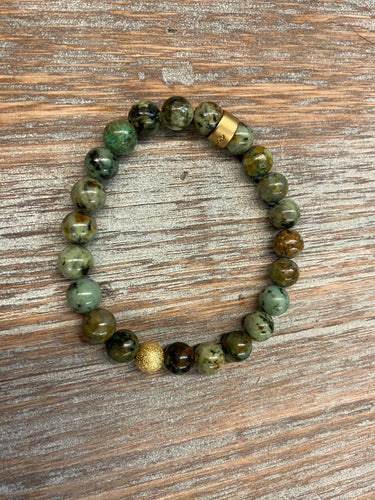 Hamsa & African Turquoise Bracelet Set