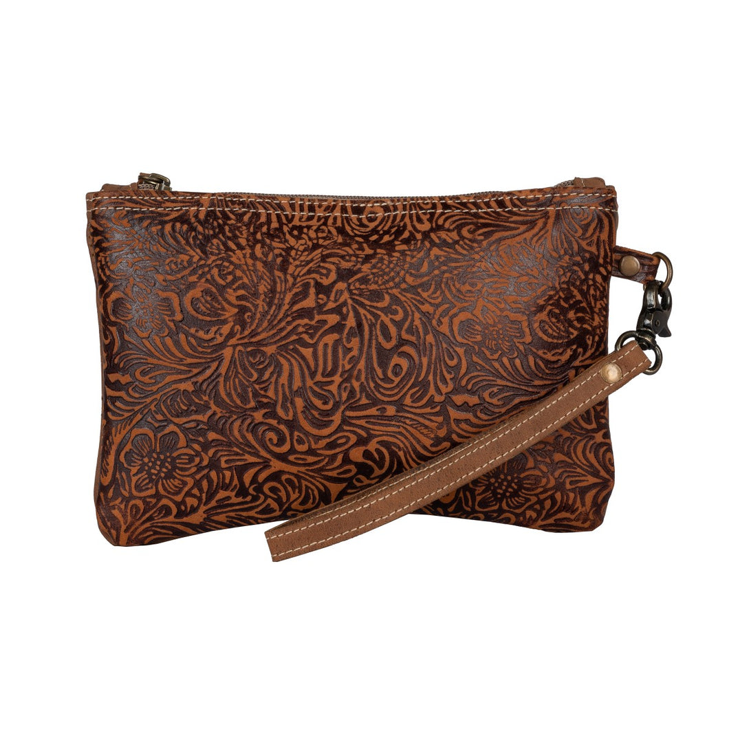 Cowboy Floral Leather Pouch