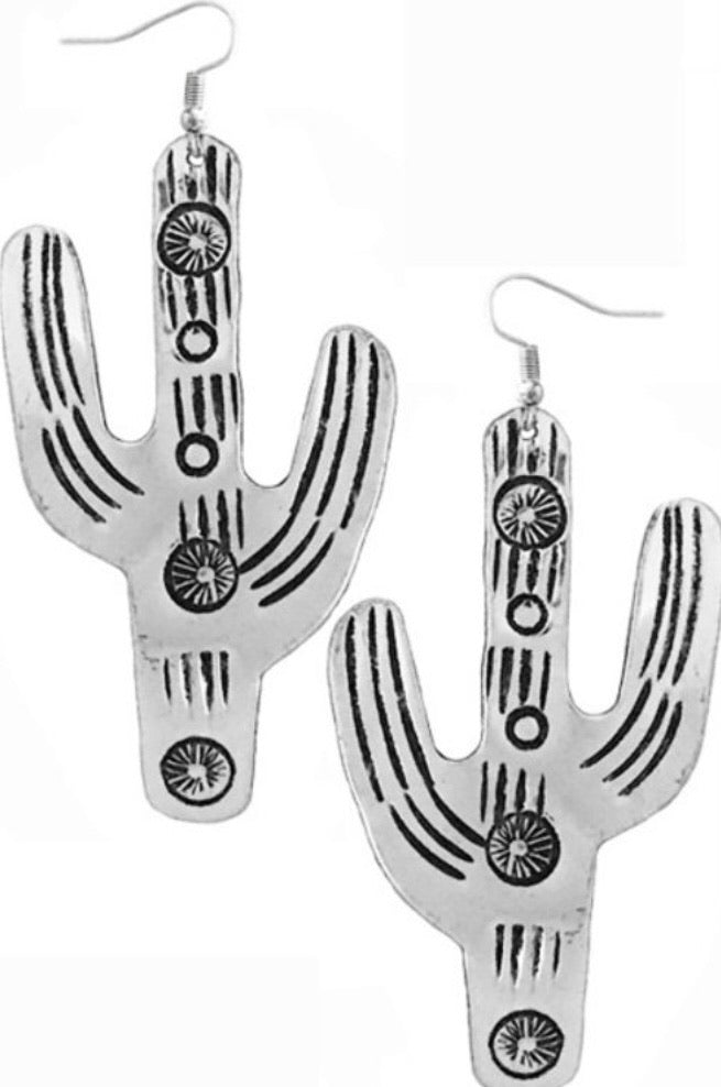 Cactus Stamp Earrings