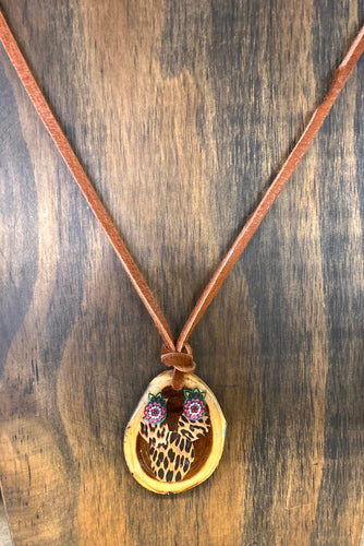 Handmade Wood & Leather Necklace