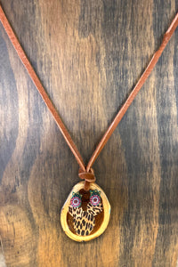 Handmade Wood & Leather Necklace
