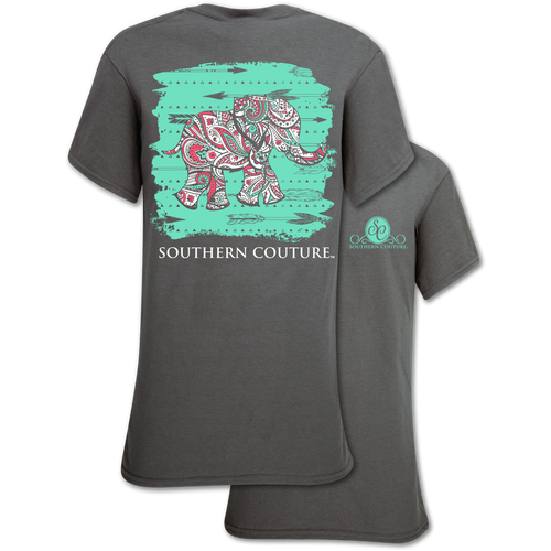 Southern Couture Paisley Elephant Tee