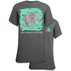 Southern Couture Paisley Elephant Tee