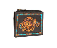 Large Tooled Leather Card Case