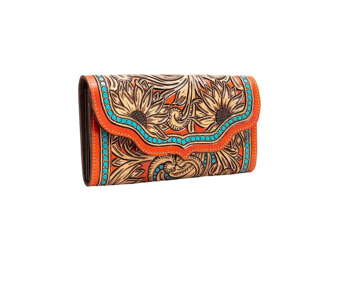 Moroccan Love Tooled Leather Wallet