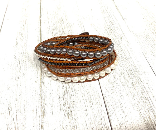 Freshwater Pearl Multi-Wrap Bracelet