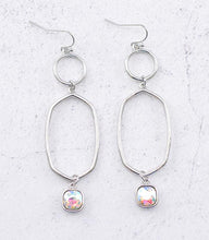 Glass Stone Dangle Earrings