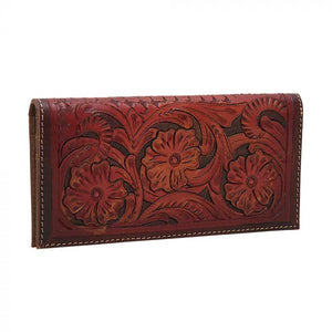 Red Rush Tooled Leather Wallet