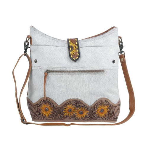Sunflower 🌻 Tooled Cowhide Bag