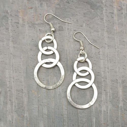 Silver Linked Earrings