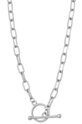 Silver Toggle Chain Necklace