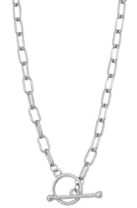 Silver Toggle Chain Necklace