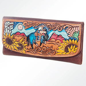 Bronc Up Hand Painted Leather Wallet