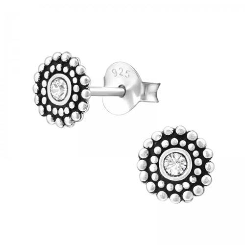 Sterling & Crystal Mini Post Studs