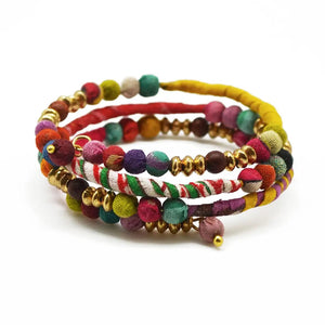 Kantha Wire Bracelet