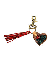 Heart ❤️ Tooled Leather Key Chain