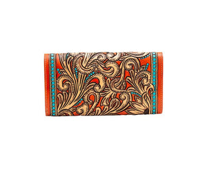 Moroccan Love Tooled Leather Wallet