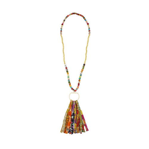 Kantha Fringe Necklace