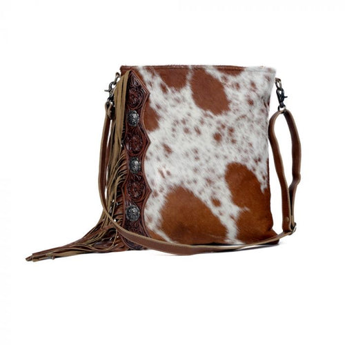 Through The Haze Cowhide Tassel Bag