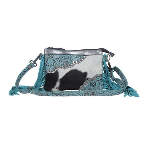 Neon Lights Cowhide Mini Indigo Bag