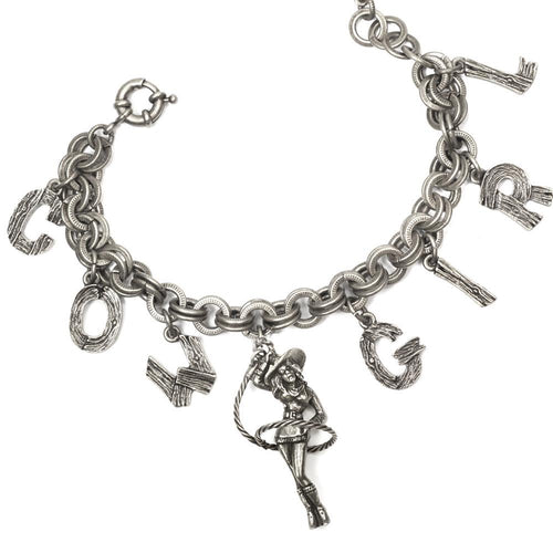 Cowgirl Charm Bracelet & Earring Set