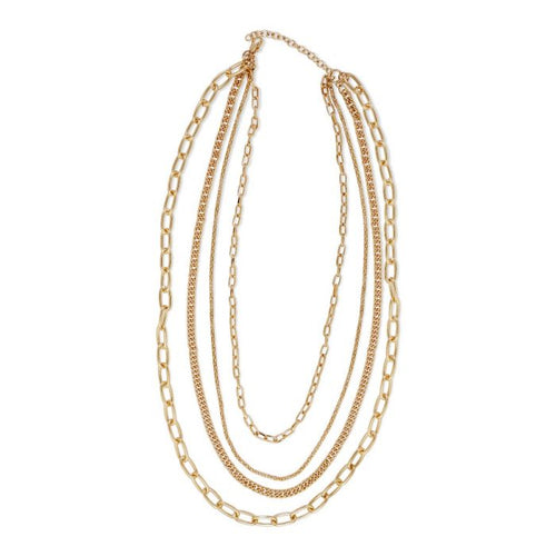 Interwoven Rosy Gold Layer Necklace