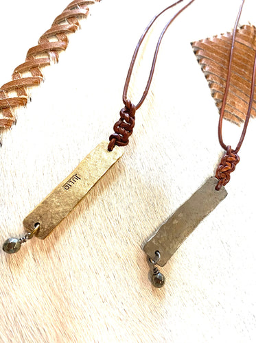 Julio Signature Leather Necklace