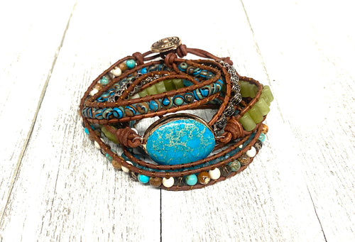 Natural Ocean Multi-Wrap Bracelet