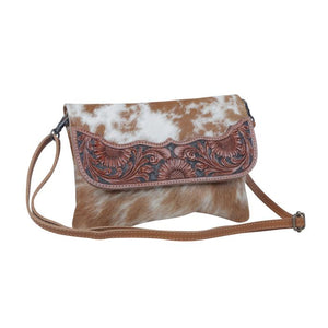Perfectly Essential Cowhide Tooled Leather Bag