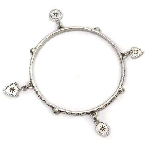 Dilly-Dally Silver Bangle