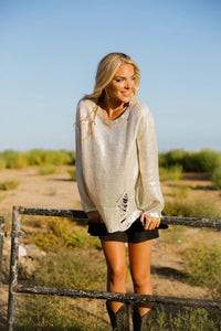 Goldie Girl Distressed Sweater