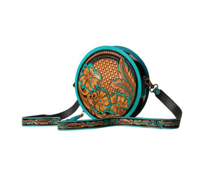 Priceless Hand Tooled Leather Canteen Bag