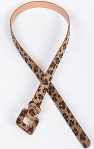 Faux Fur Leopard Belt