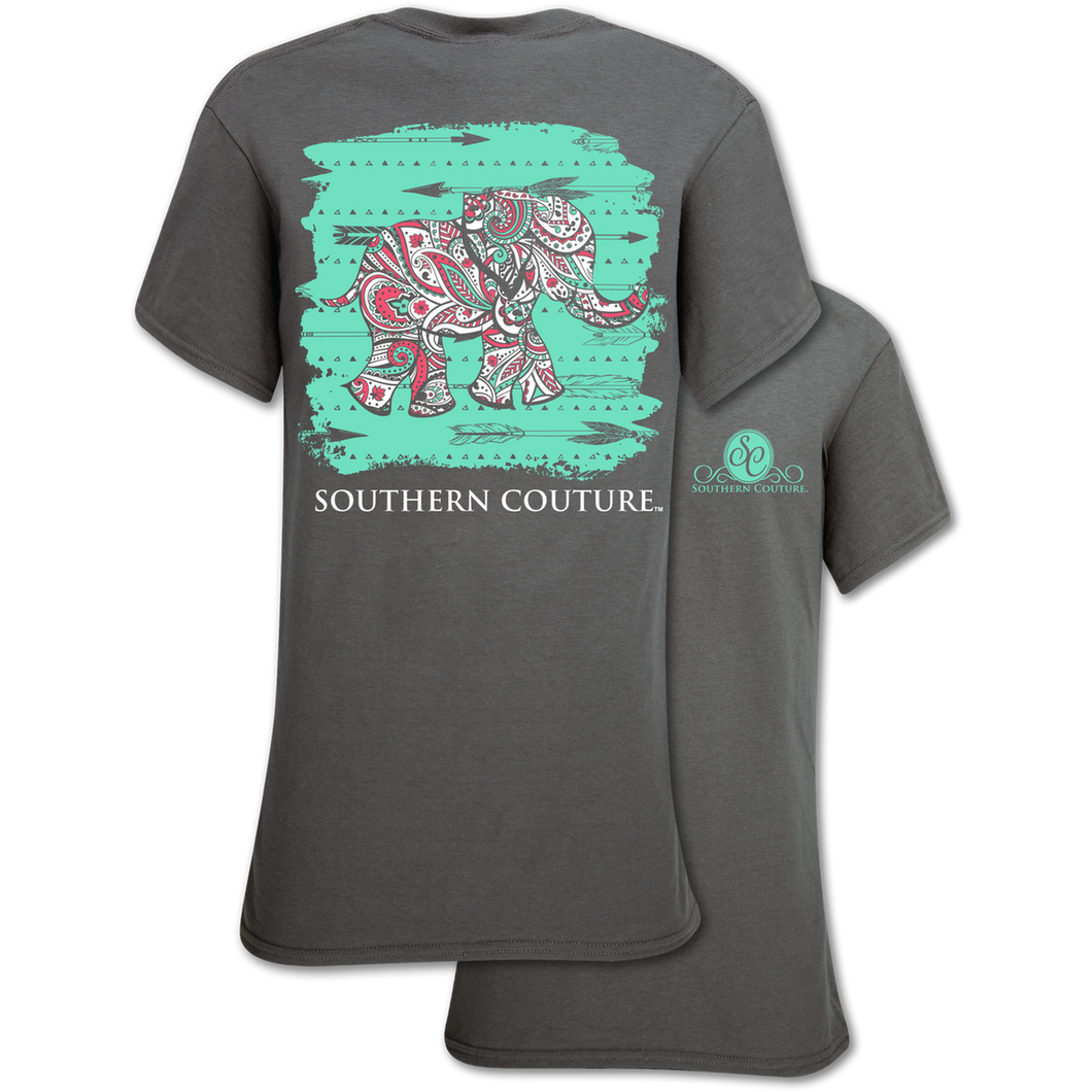 Youth Paisley Elephant Southern Couture Tee