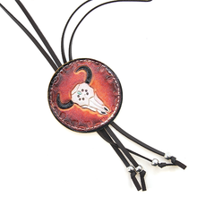 Leather Steer Head Bolo Necklace