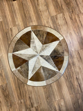 Texas Star Cowhide Patchwork Rug