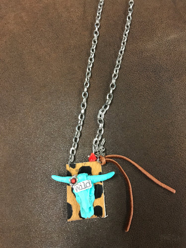 Wild Steer Head Necklace