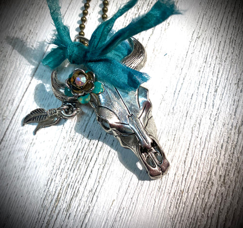 Handmade Cowhead Charm Necklace