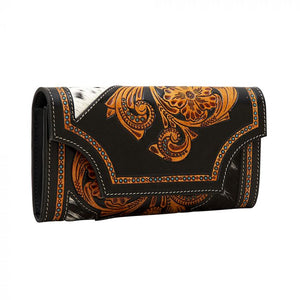 Double Down Tooled Leather Wallet