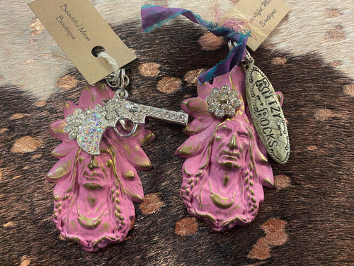 Ritzy Rocks Headdress Chief Charm Necklace