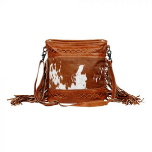 On Point Cowhide Fringe Leather Tote