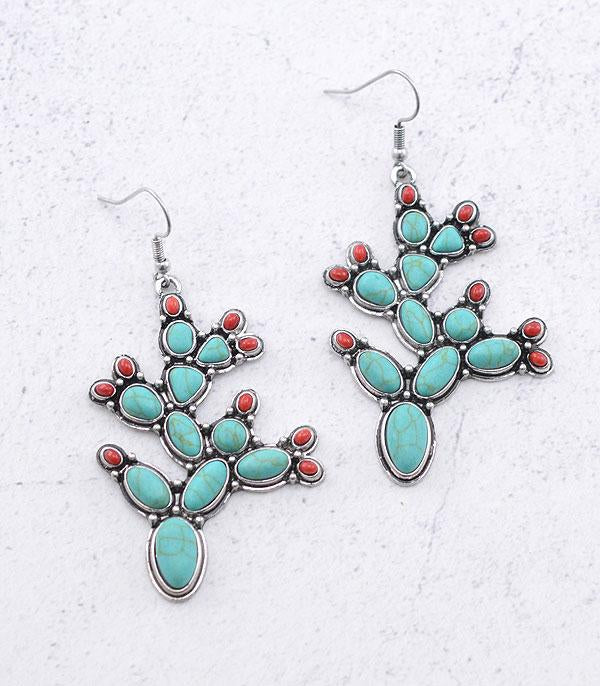 Turquoise Cacti  🌵 Earrings