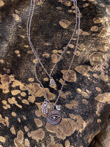 Evil-Eye Hamsa Layer Necklace