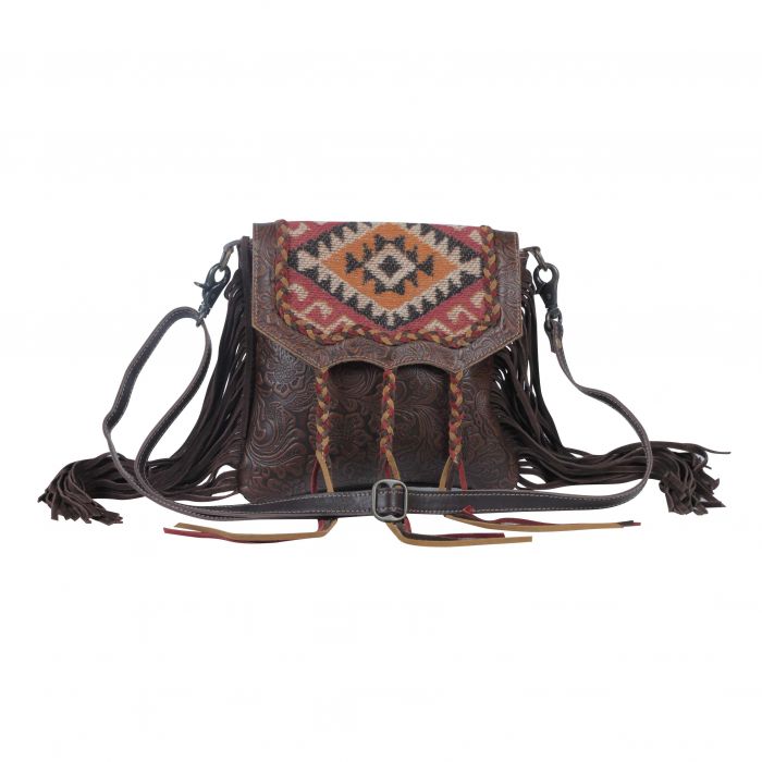 Aztec Genuine Leather Fringe Bag