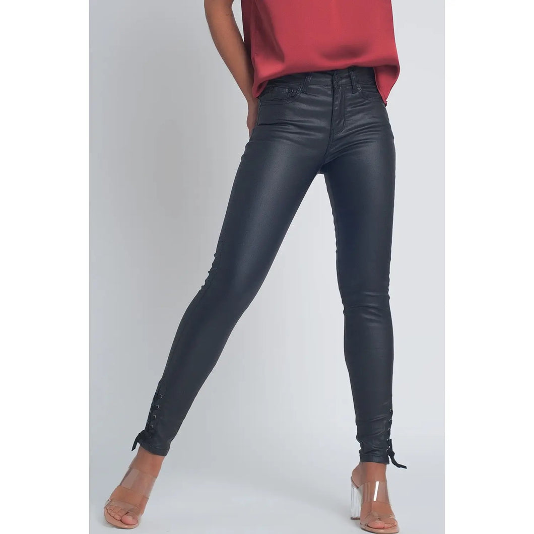 leather effect skinnies
